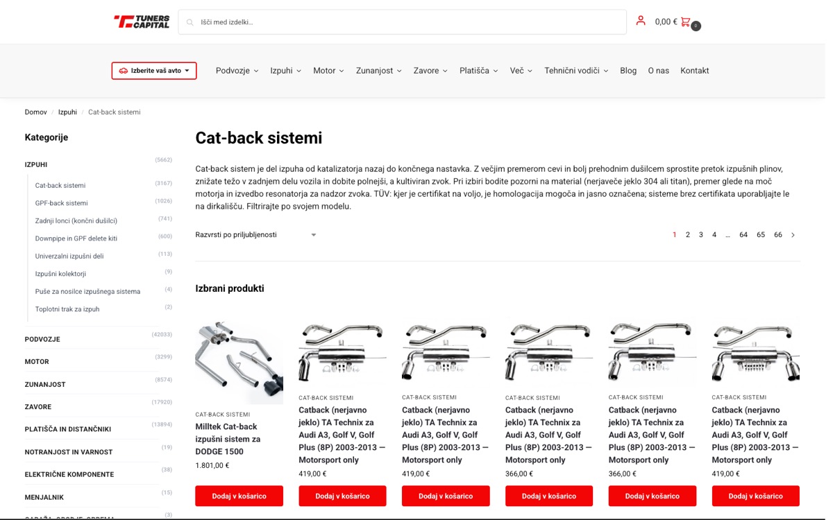 Filtriranje po kategoriji