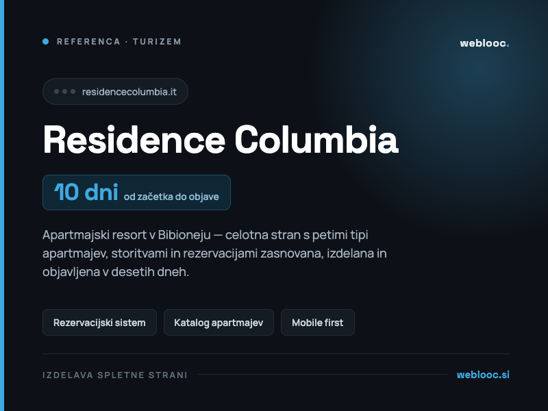 Residence Columbia — direct booking